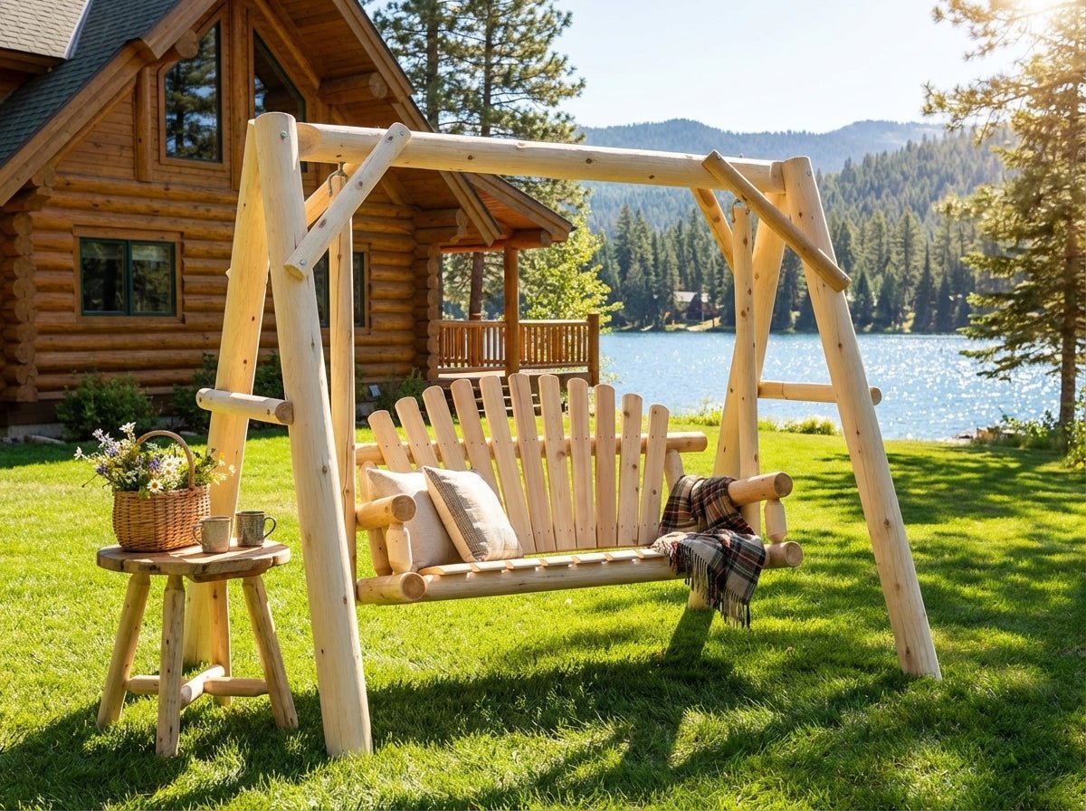 Handcrafted Patio Wooden Swing - SNOODBANGER customs