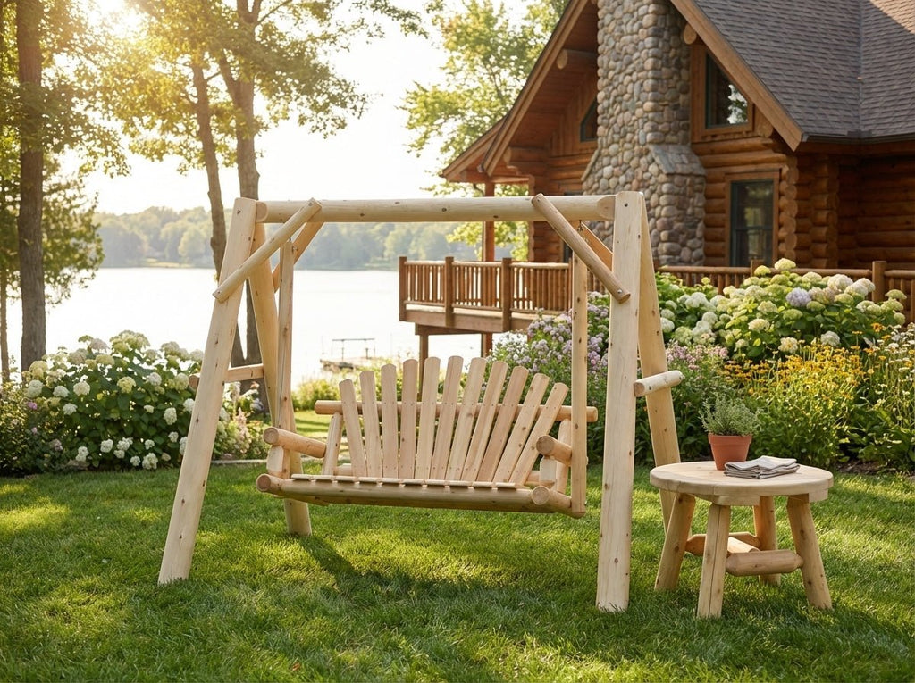 Handcrafted Patio Wooden Swing - SNOODBANGER customs