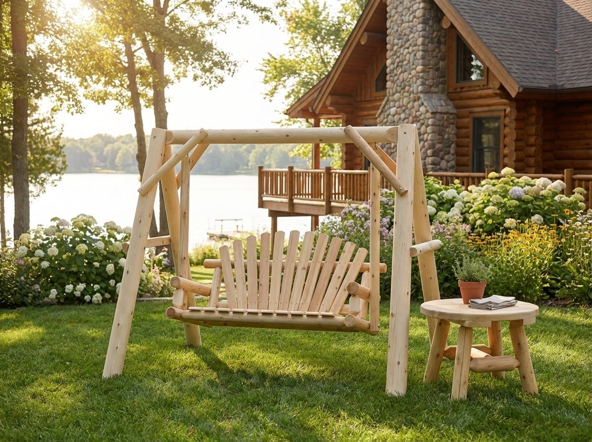 Handcrafted Patio Wooden Swing - SNOODBANGER customs