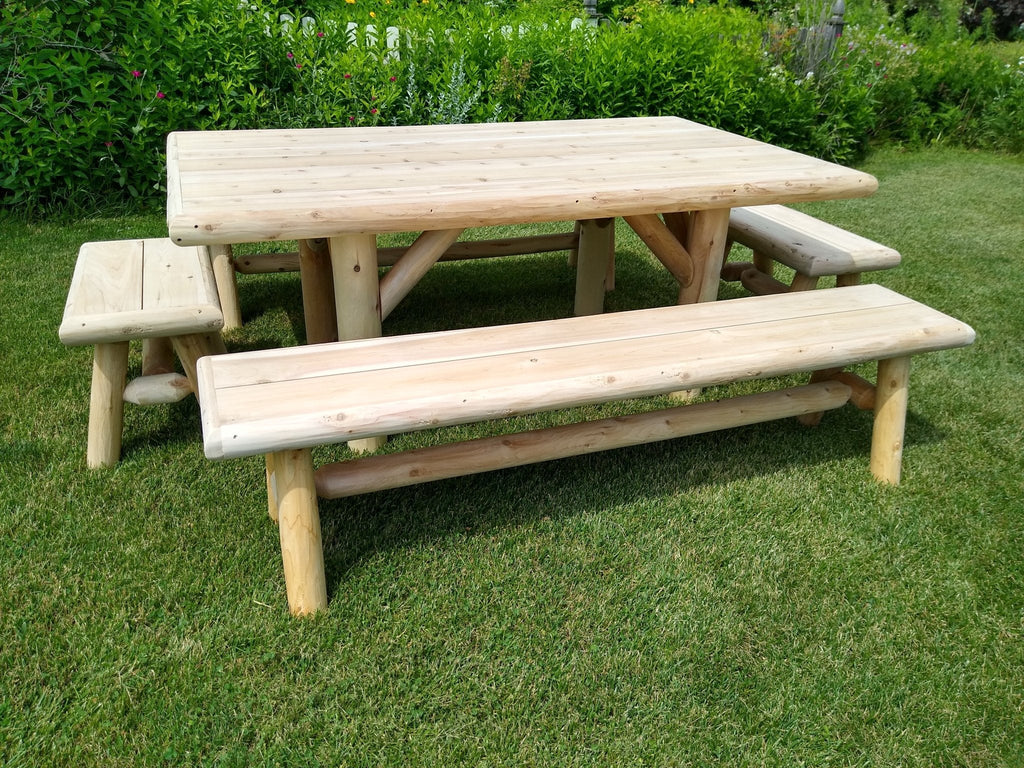 Handmade Rustic Outdoor Picnic Table - SNOODBANGER customs