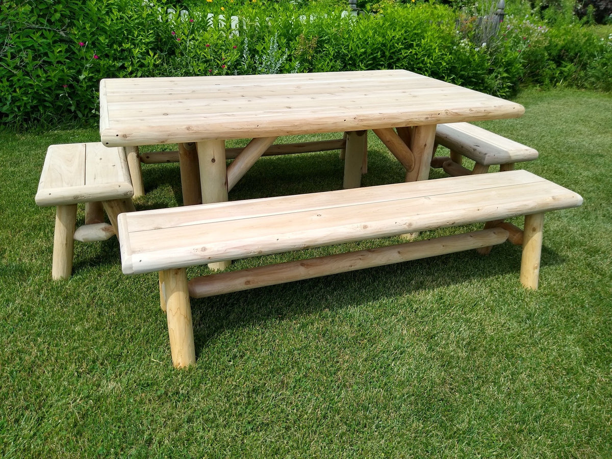 Handmade Rustic Outdoor Picnic Table - SNOODBANGER customs