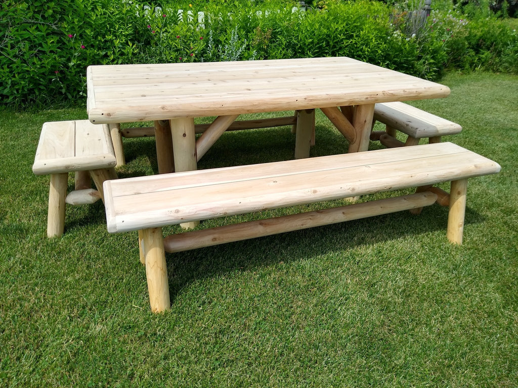 Handmade Rustic Outdoor Picnic Table - SNOODBANGER customs