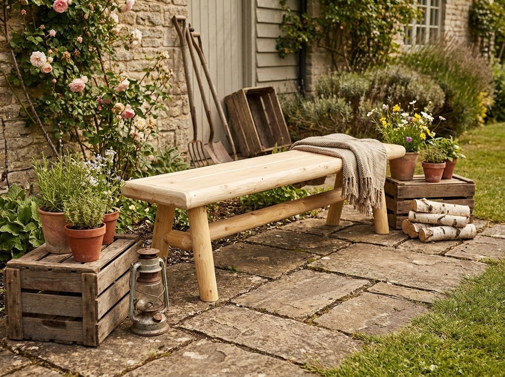 Handmade Solid Wooden Bench - SNOODBANGER customs