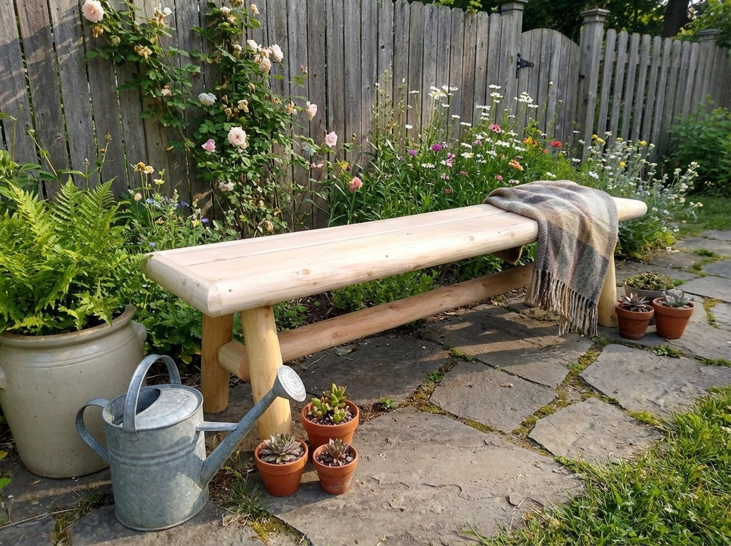 Handmade Solid Wooden Bench - SNOODBANGER customs