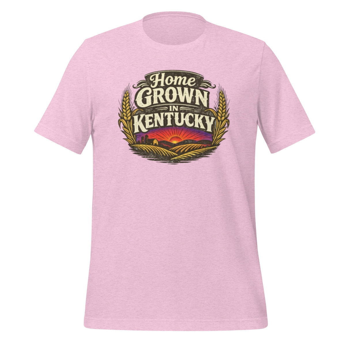 Home Grown in Kentucky T-Shirt | Vintage Wheat & Hills Design | Classic Cotton - SNOODBANGER customs