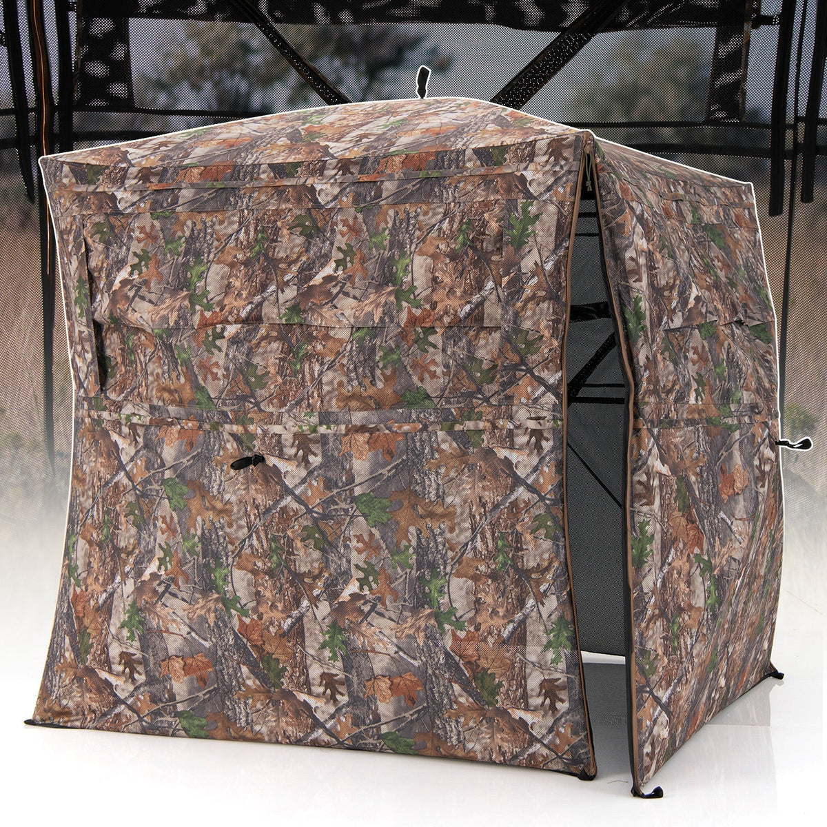 Hunting Blind 360 Degree One-Way See-Through Ground Blind for 2-3 Person - SNOODBANGER customs
