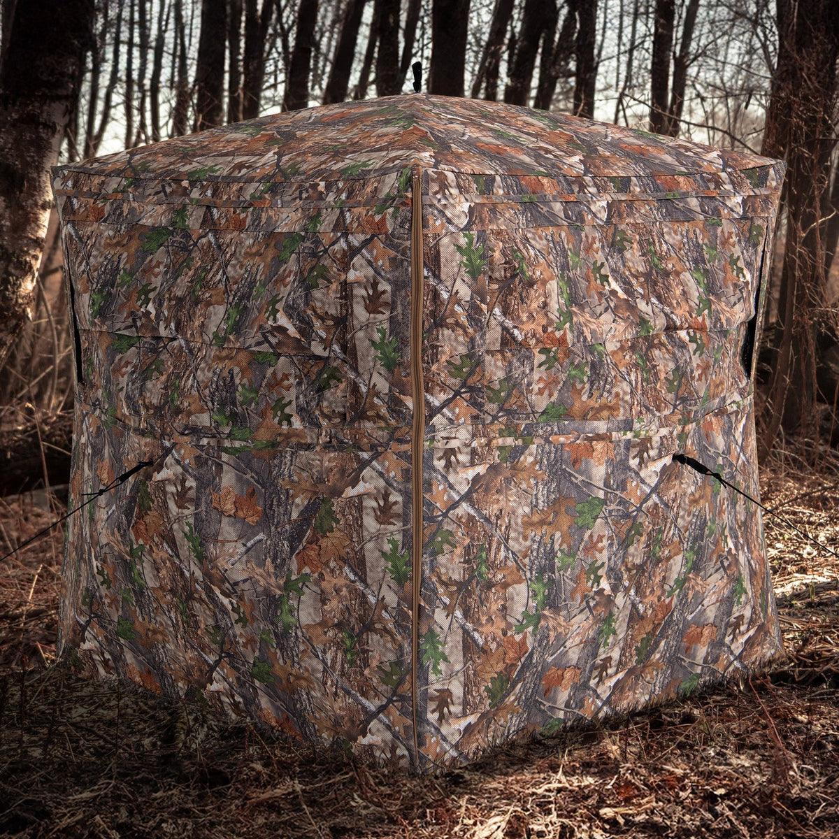 Hunting Blind 360 Degree One-Way See-Through Ground Blind for 2-3 Person - SNOODBANGER customs