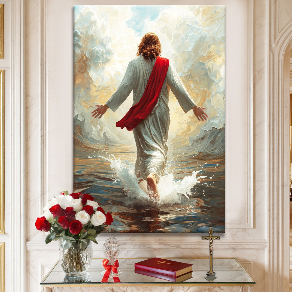 Jesus Christ Walking On Water Faith Wall Art IX - SNOODBANGER customs