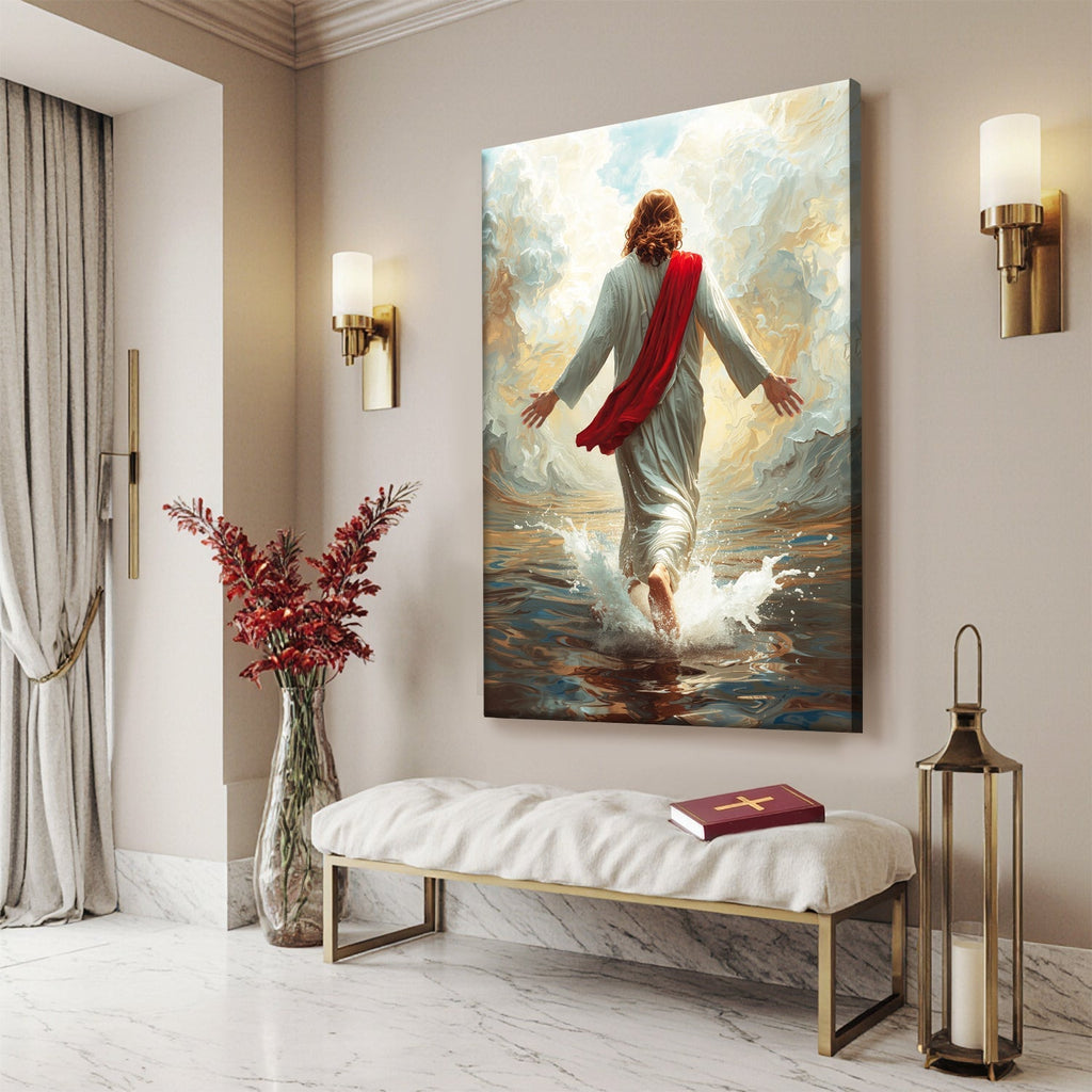Jesus Christ Walking On Water Faith Wall Art IX - SNOODBANGER customs
