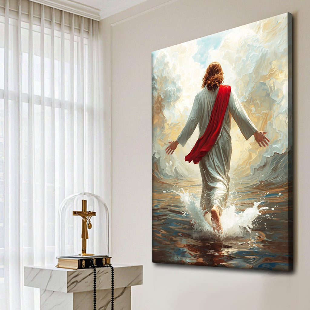 Jesus Christ Walking On Water Faith Wall Art IX - SNOODBANGER customs