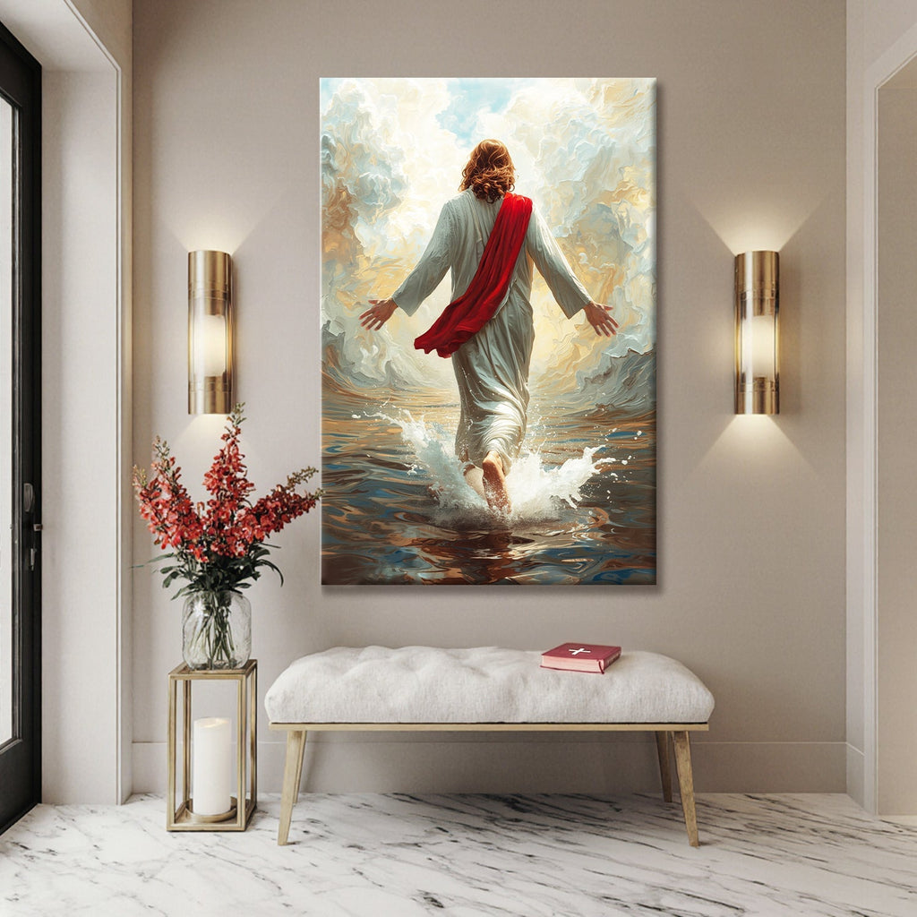 Jesus Christ Walking On Water Faith Wall Art IX - SNOODBANGER customs
