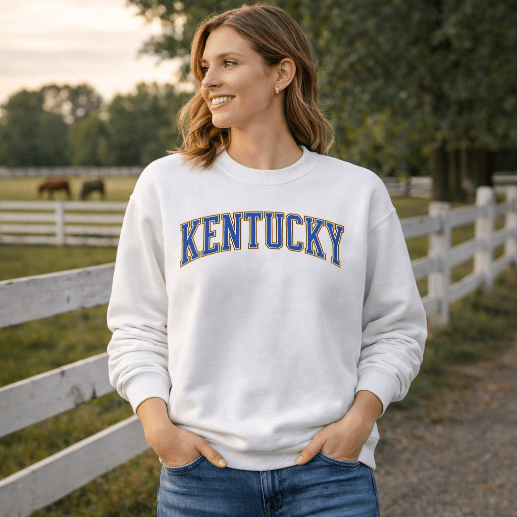 Kentucky Arch Sweatshirt | Denim Texture Design | Unisex Fit - SNOODBANGER customs