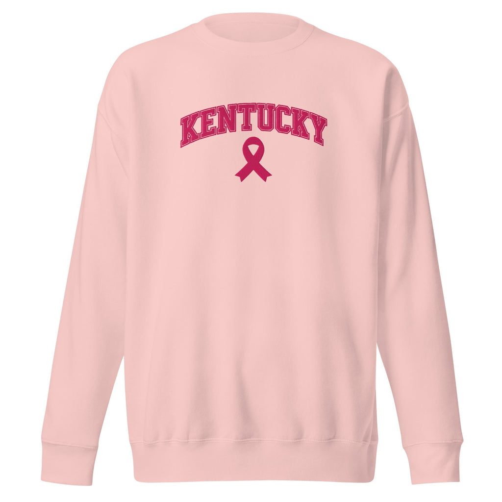 Kentucky Awareness Sweatshirt | Embroidered Pink Ribbon Design | Premium Fleece - SNOODBANGER customs