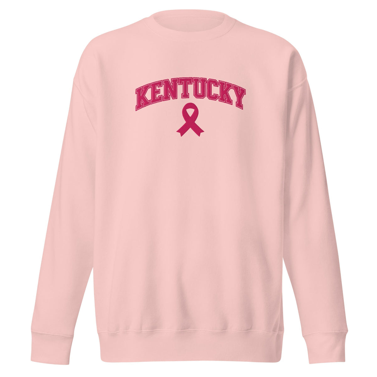 Kentucky Awareness Sweatshirt | Embroidered Pink Ribbon Design | Premium Fleece - SNOODBANGER customs