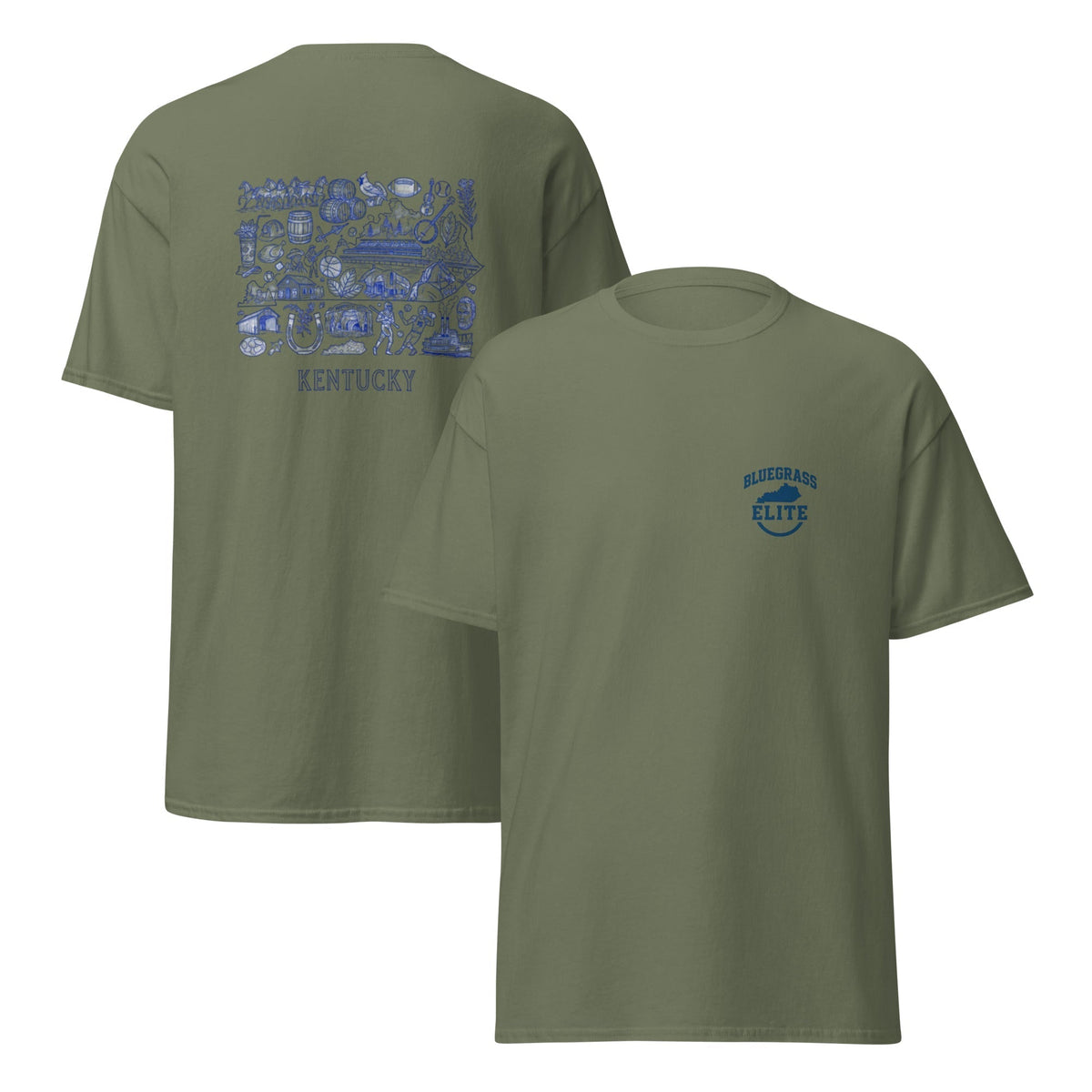 Kentucky Blue ink Back classic tee - SNOODBANGER customs