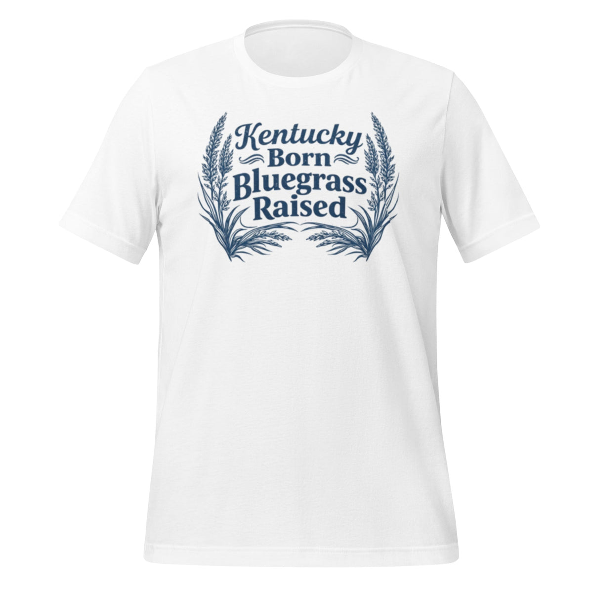 Kentucky Born, Bluegrass Raised T-Shirt | Hand-Drawn Grass Design | Classic Cotton - SNOODBANGER customs