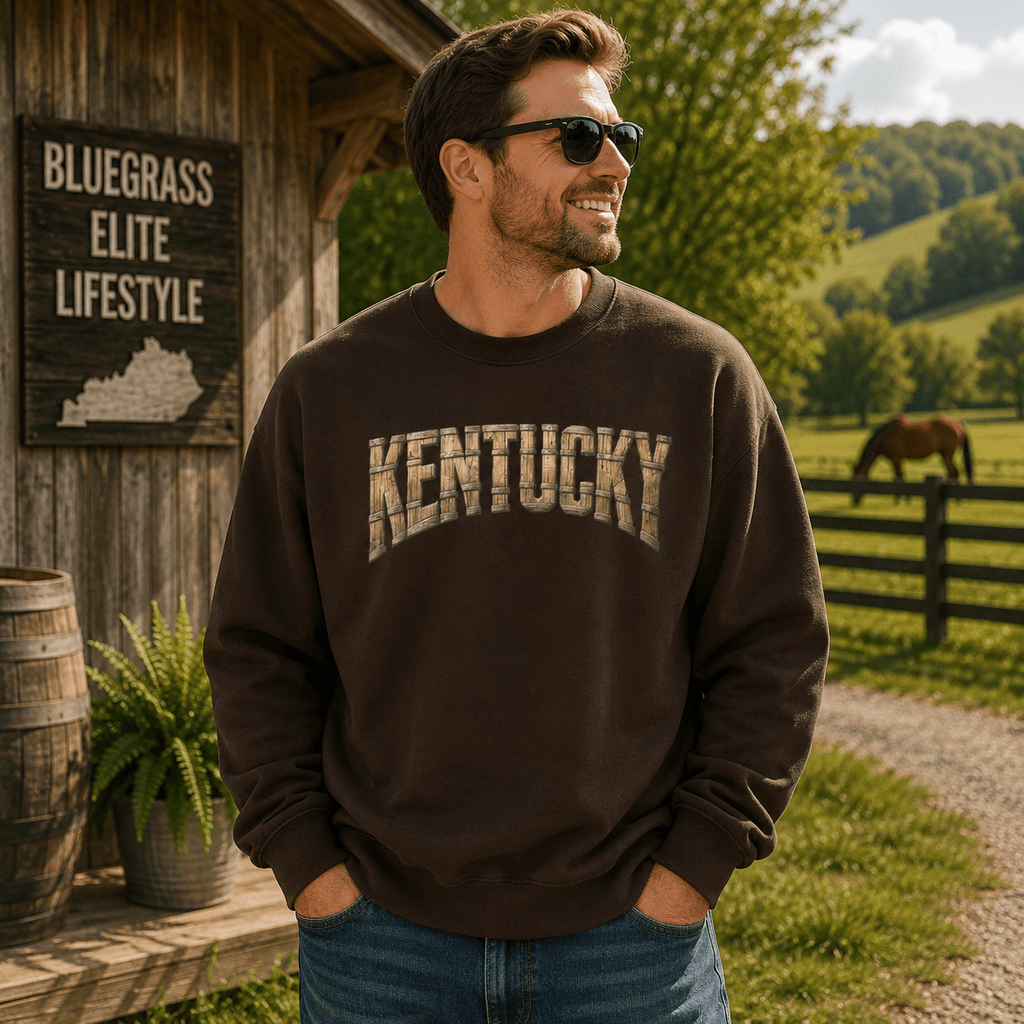Kentucky Bourbon Sweatshirt | Barrel Text Design | Cozy Fit - SNOODBANGER customs
