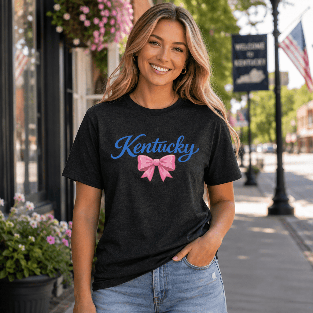 Kentucky Bow T-Shirt | Southern Charm Script Design | Elite - SNOODBANGER customs
