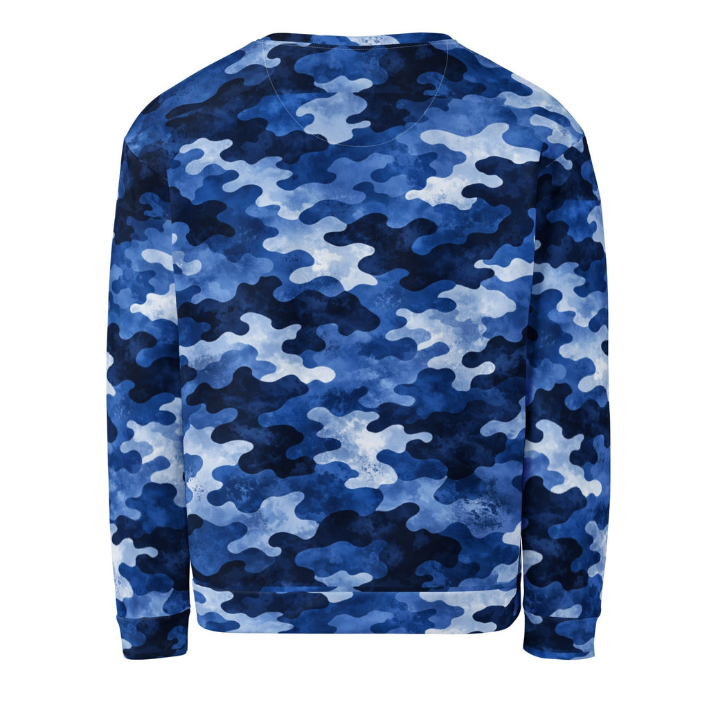 Kentucky Camo Sweatshirt | Blue All-Over Print | Unisex Fleece - SNOODBANGER customs