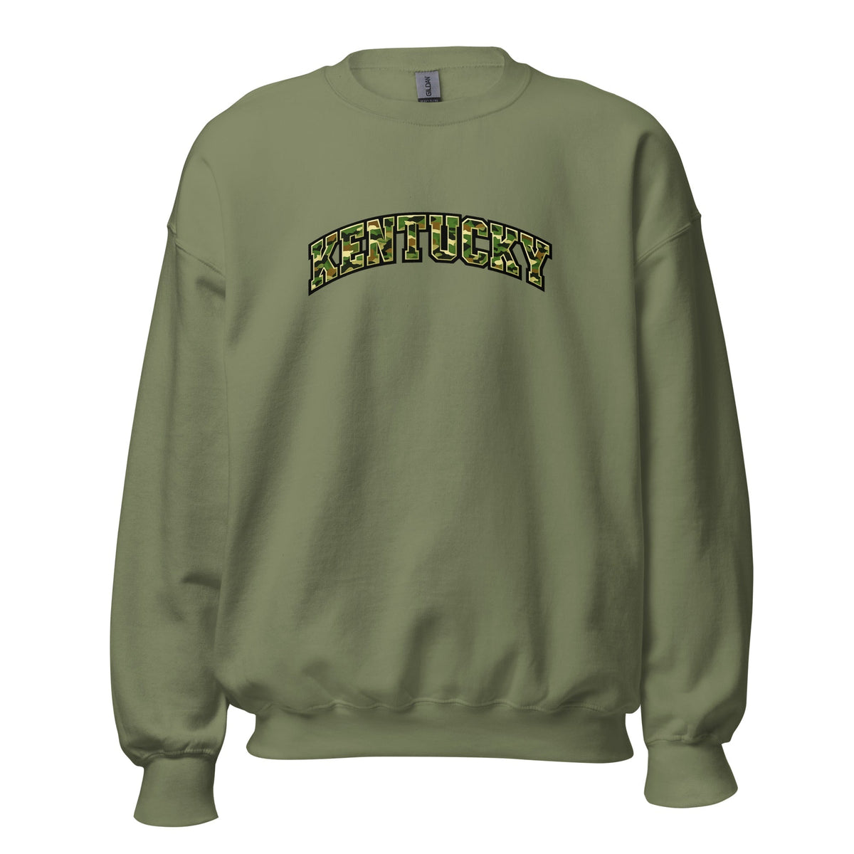 Kentucky Camo Sweatshirt | Military Green Arch Design | Unisex - SNOODBANGER customs