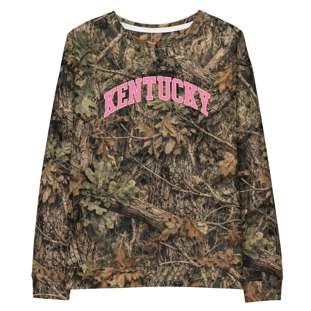 Kentucky Camo Sweatshirt | Mossy Oak All-Over Print | Unisex Cotton - SNOODBANGER customs