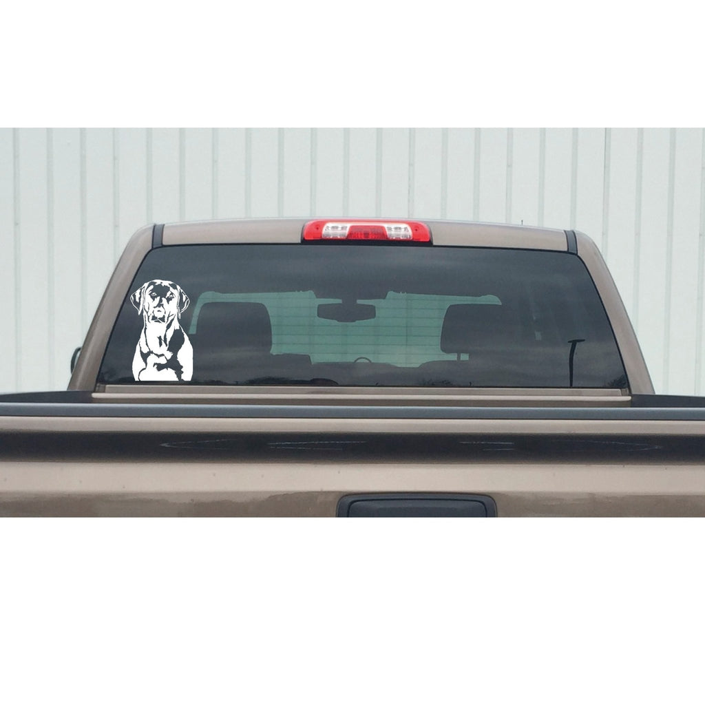 Labrador Head Decal – Black Lab Detailed Window Sticker – 3530 - SNOODBANGER customs