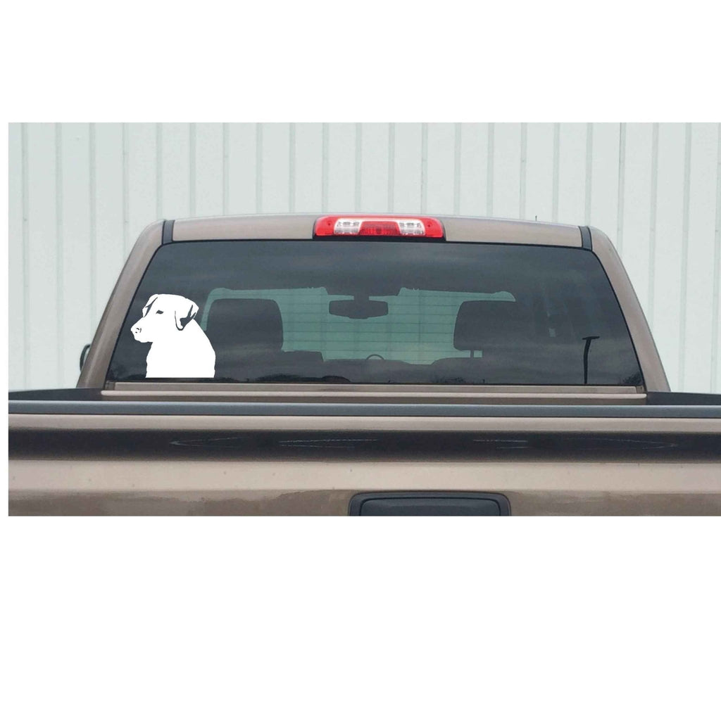 Labrador Head Side View Decal – Black Lab Profile Window Sticker – 3525 - SNOODBANGER customs
