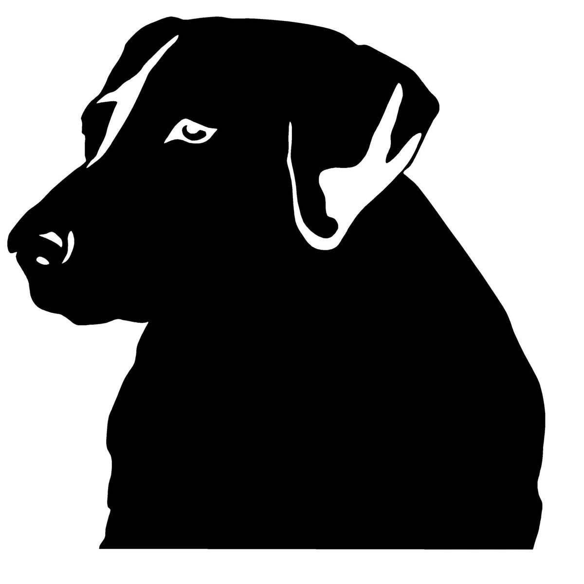 Labrador Head Side View Decal – Black Lab Profile Window Sticker – 3525 - SNOODBANGER customs