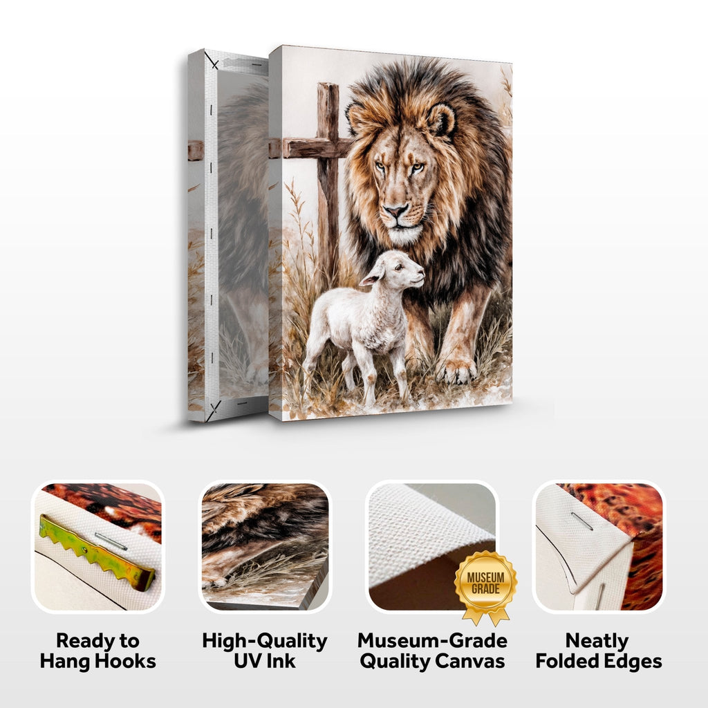 Lion And Sheep Faith Wall Art II - SNOODBANGER customs