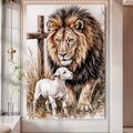 Lion And Sheep Faith Wall Art II - SNOODBANGER customs