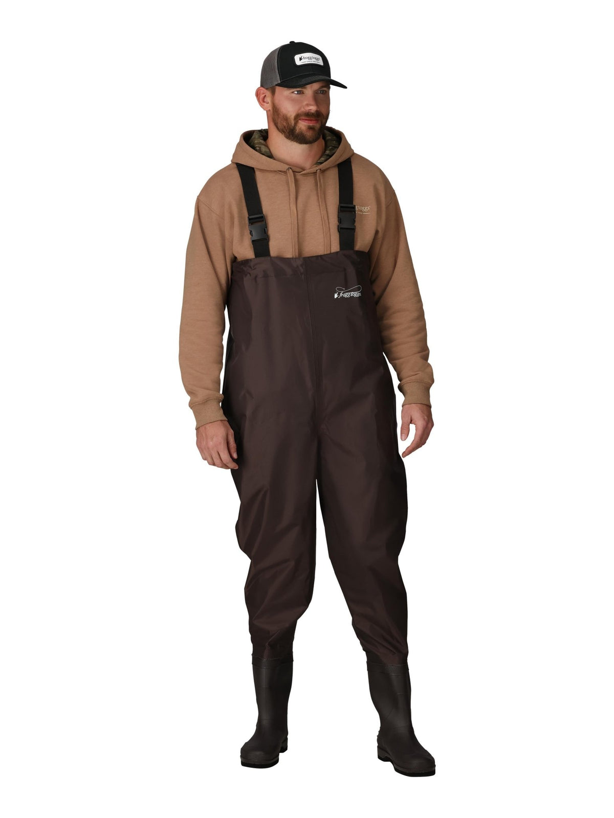 Men's Rana II PVC Felt Chest Wader | Brown - SNOODBANGER customs
