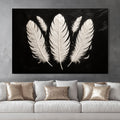 Minimalist Monochrome Feather Wall Art - SNOODBANGER customs