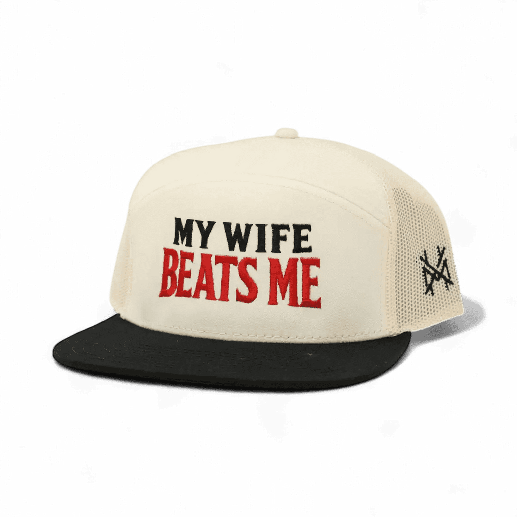 My Wife Beats Me Snapback Hat - SNOODBANGER customs