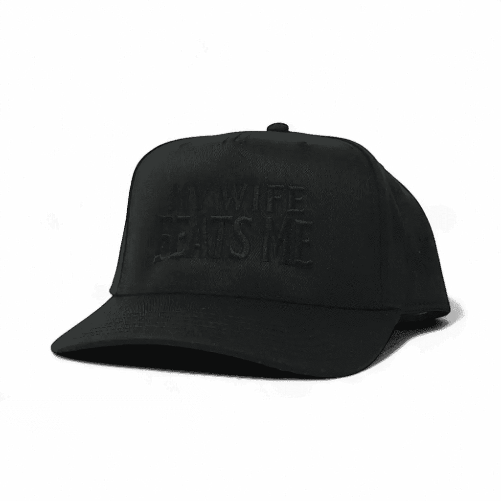 My Wife Beats Me Snapback Hat - SNOODBANGER customs