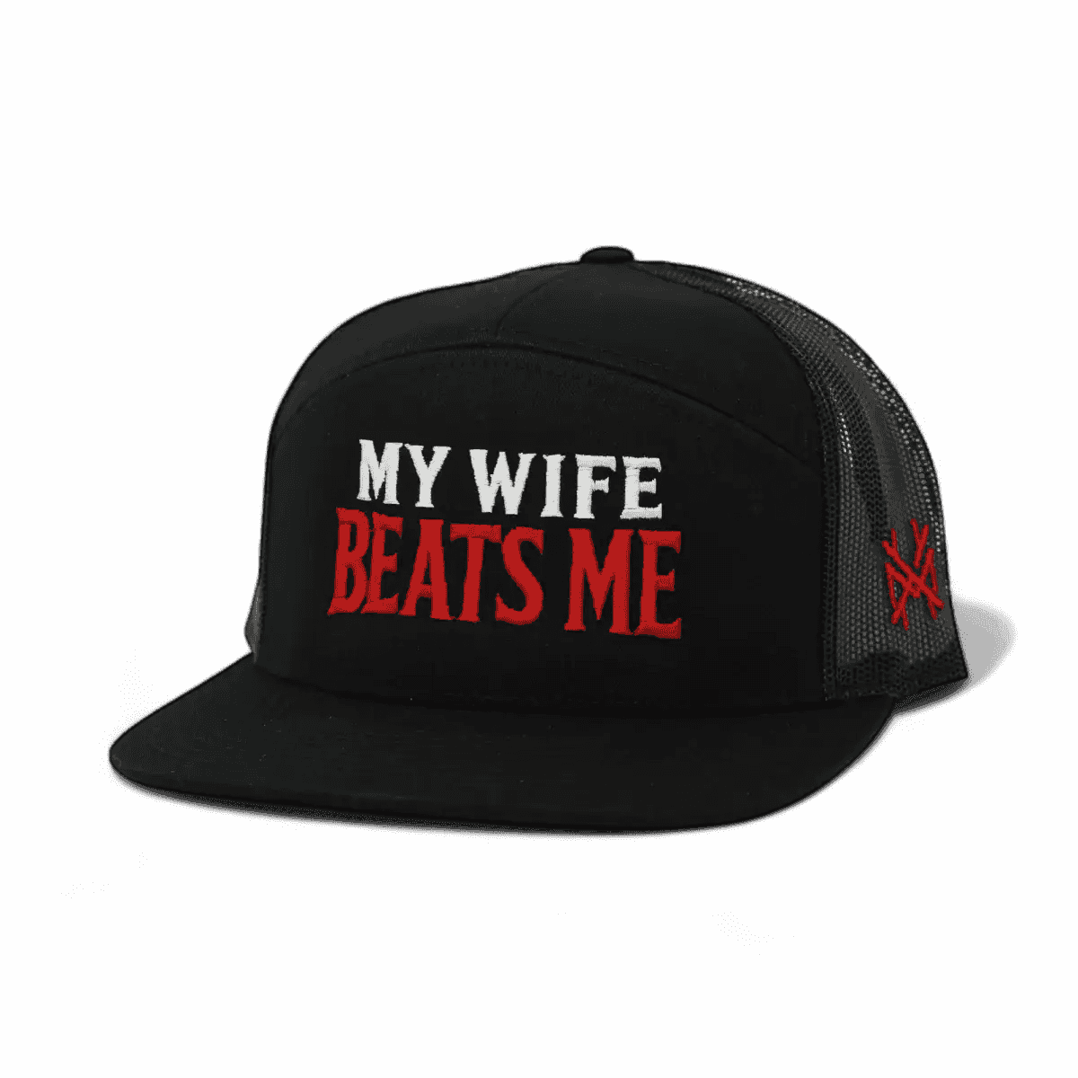 My Wife Beats Me Snapback Hat - SNOODBANGER customs