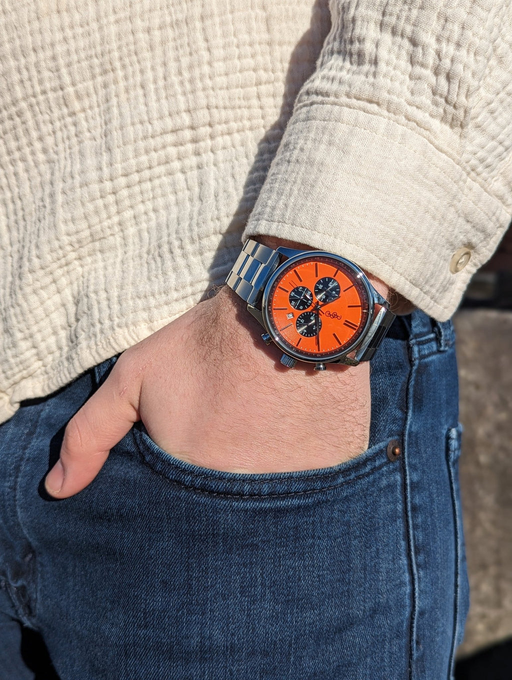 Orange and Black Chronograph - SNOODBANGER customs