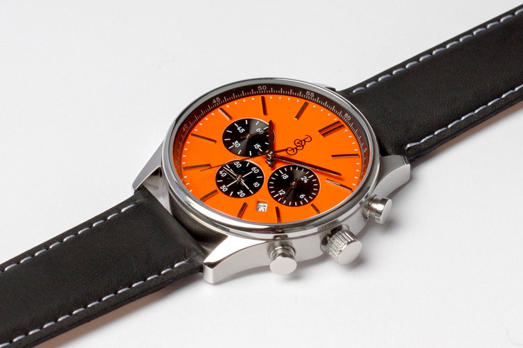 Orange and Black Chronograph - SNOODBANGER customs