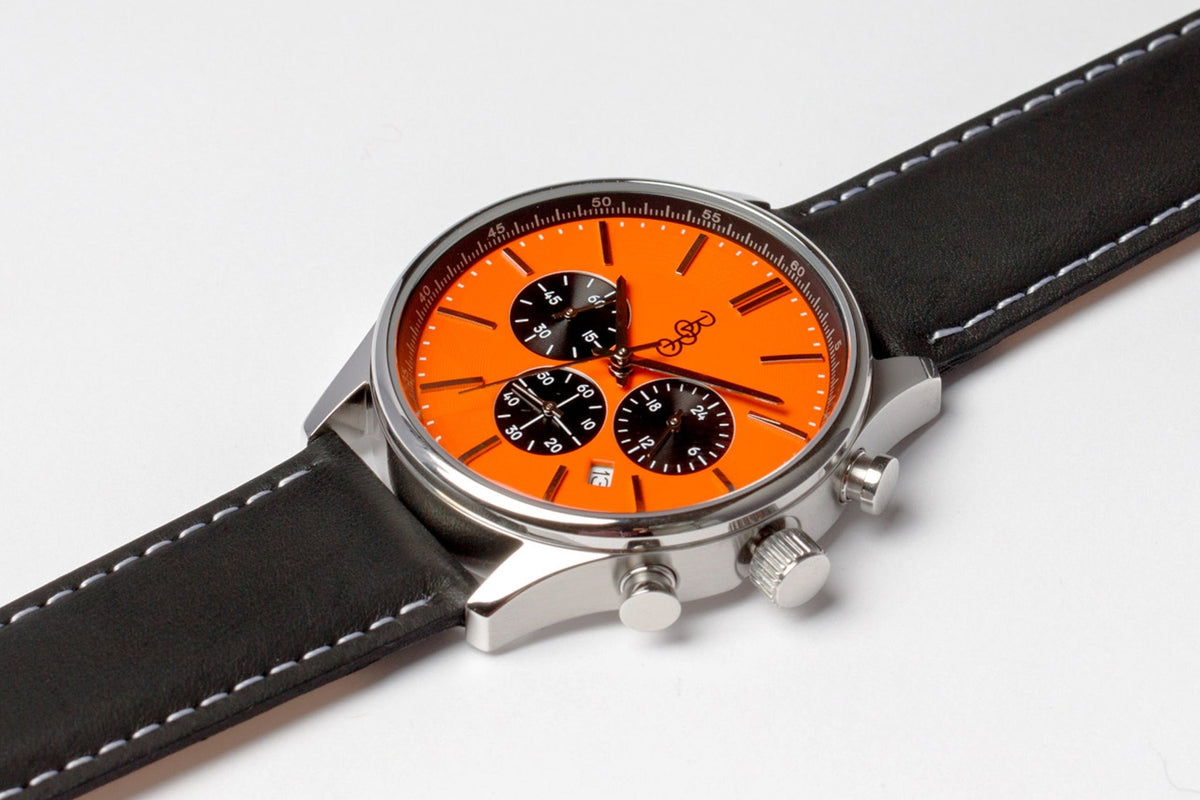 Orange and Black Chronograph - SNOODBANGER customs