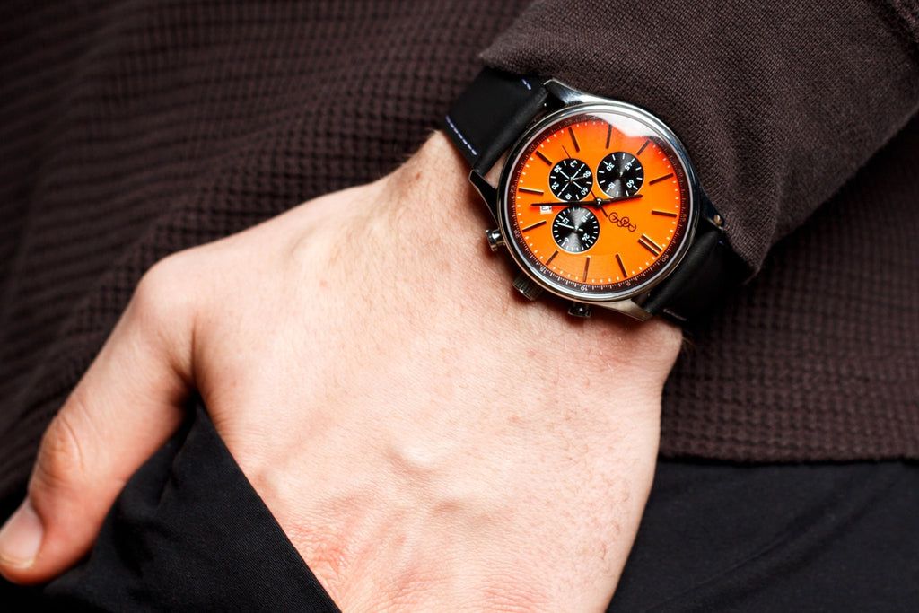 Orange and Black Chronograph - SNOODBANGER customs