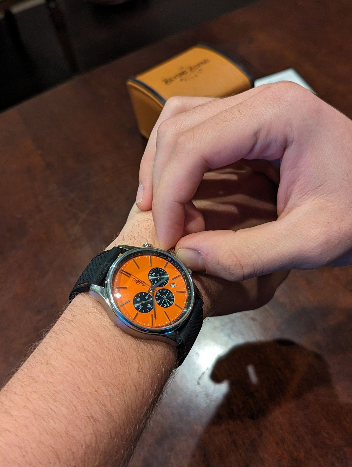Orange and Black Chronograph - SNOODBANGER customs
