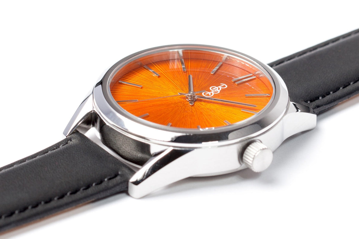Orange Sunburst Watch - SNOODBANGER customs