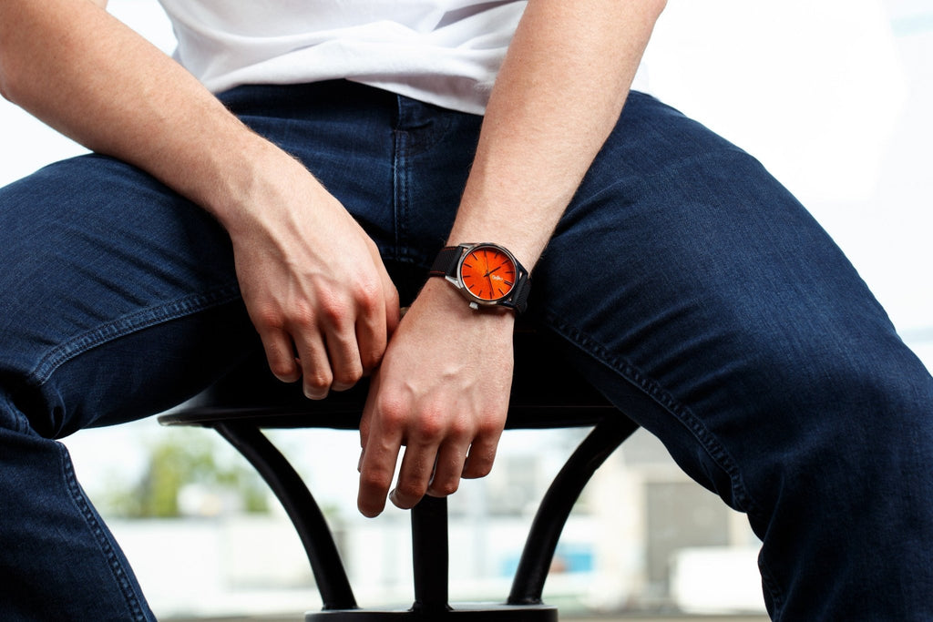 Orange Sunburst Watch - SNOODBANGER customs