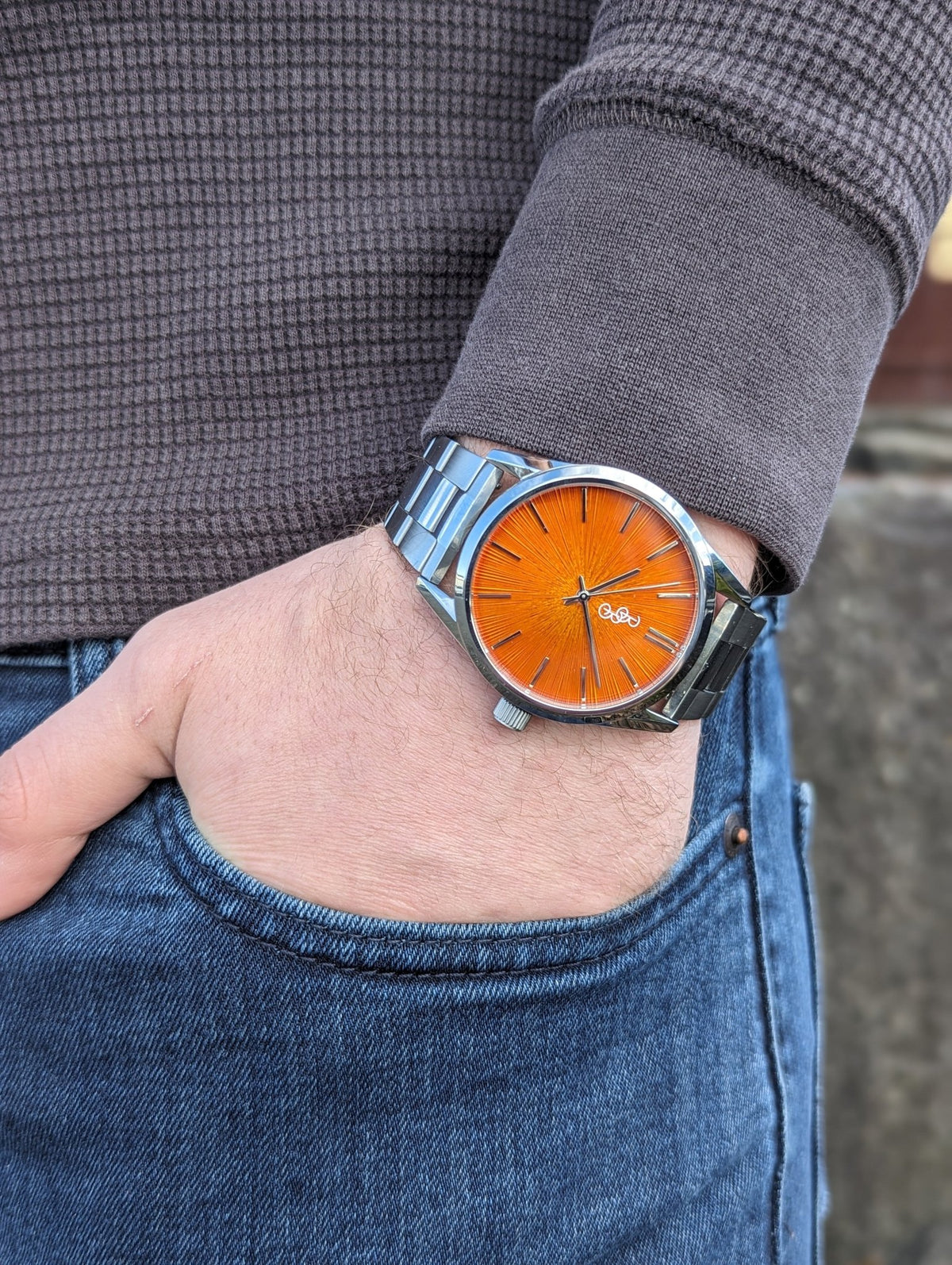 Orange Sunburst Watch - SNOODBANGER customs