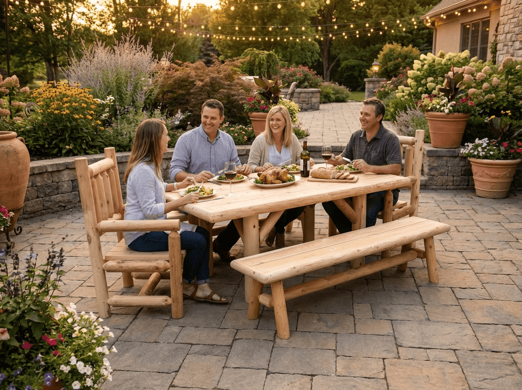 Outdoor Farmhouse Patio Table and Chairs - SNOODBANGER customs