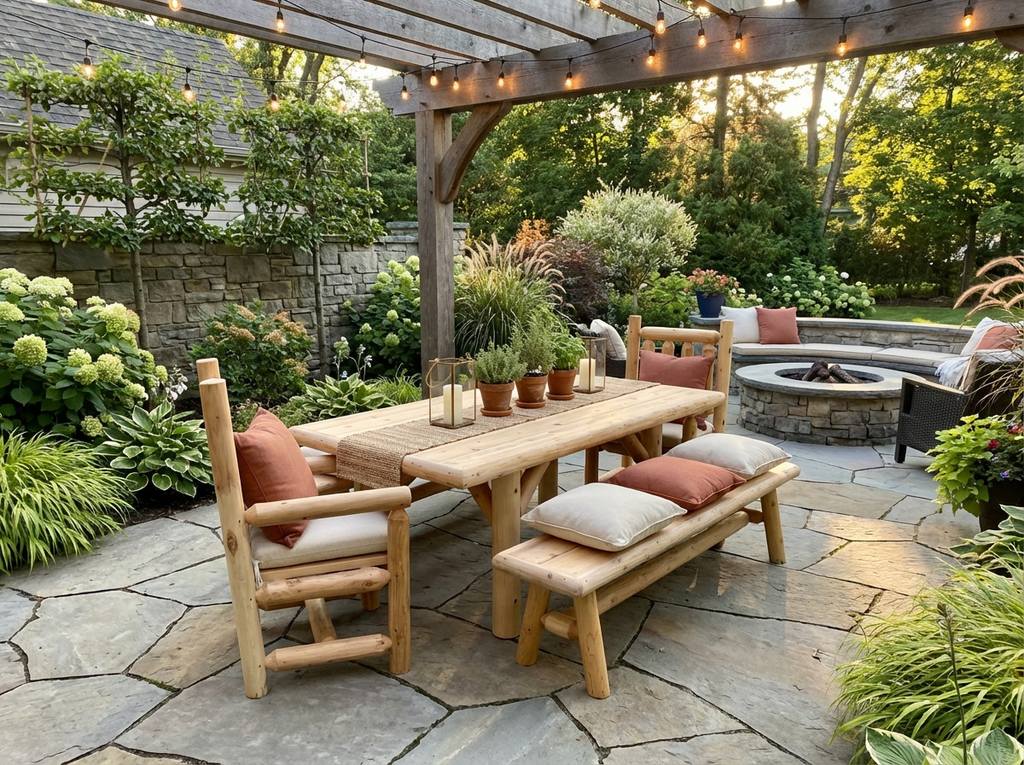 Outdoor Farmhouse Patio Table and Chairs - SNOODBANGER customs