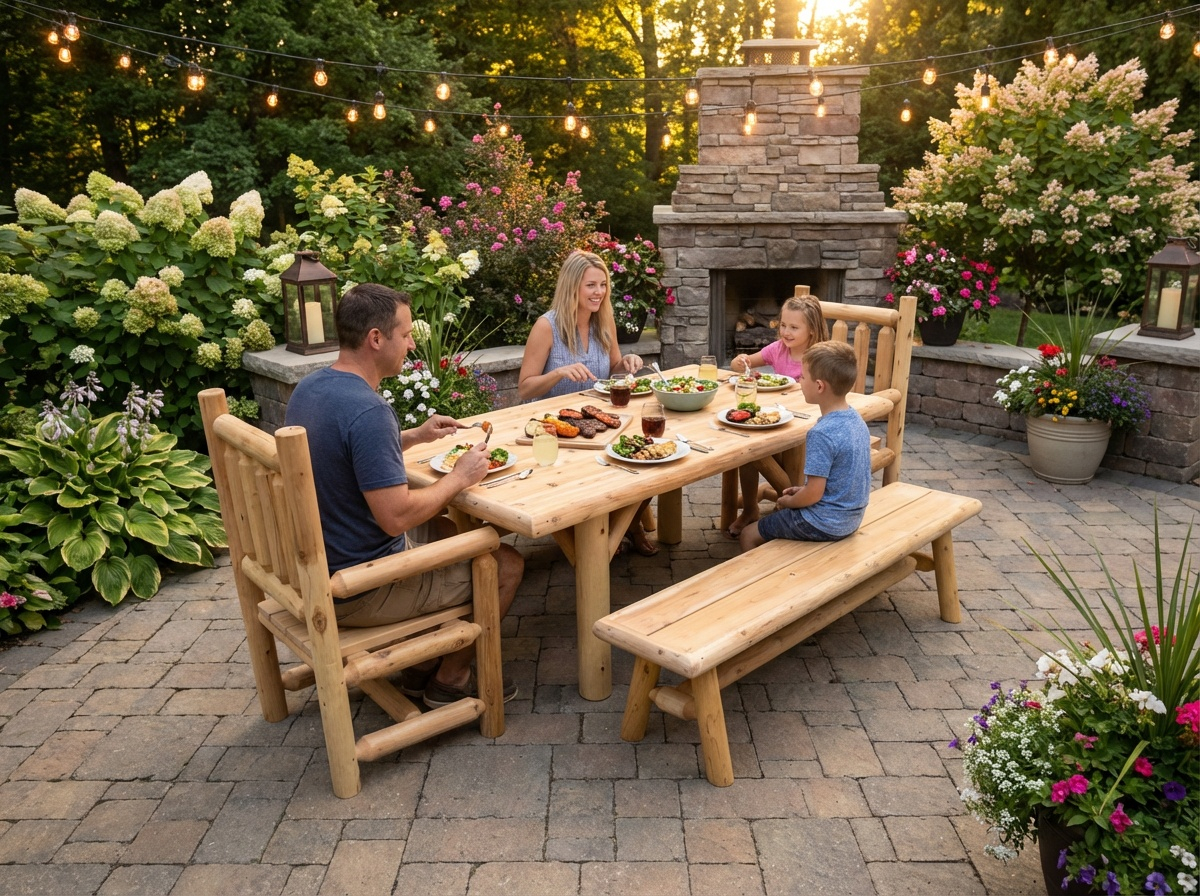 Outdoor Farmhouse Patio Table and Chairs - SNOODBANGER customs
