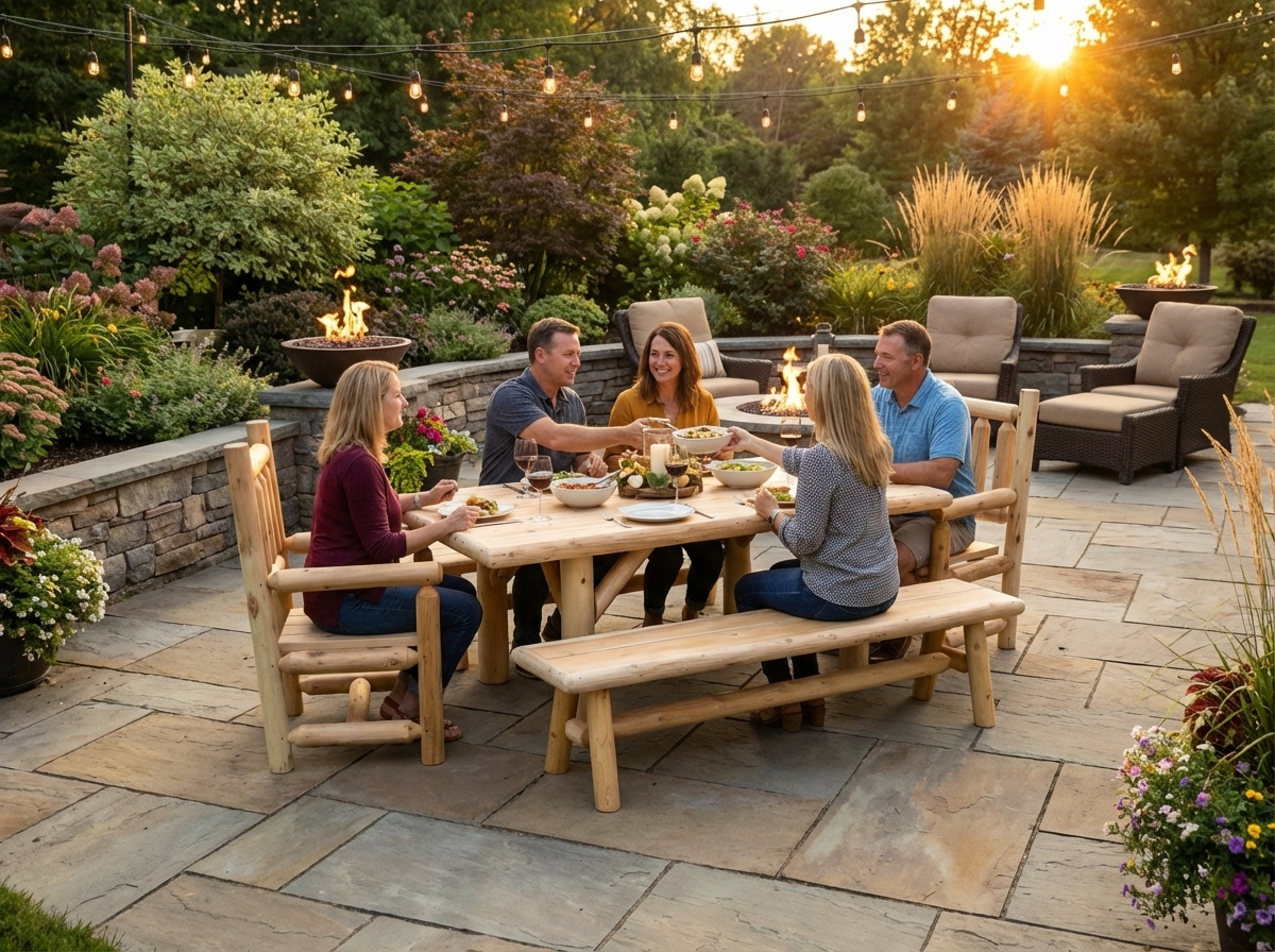 Outdoor Farmhouse Patio Table and Chairs - SNOODBANGER customs