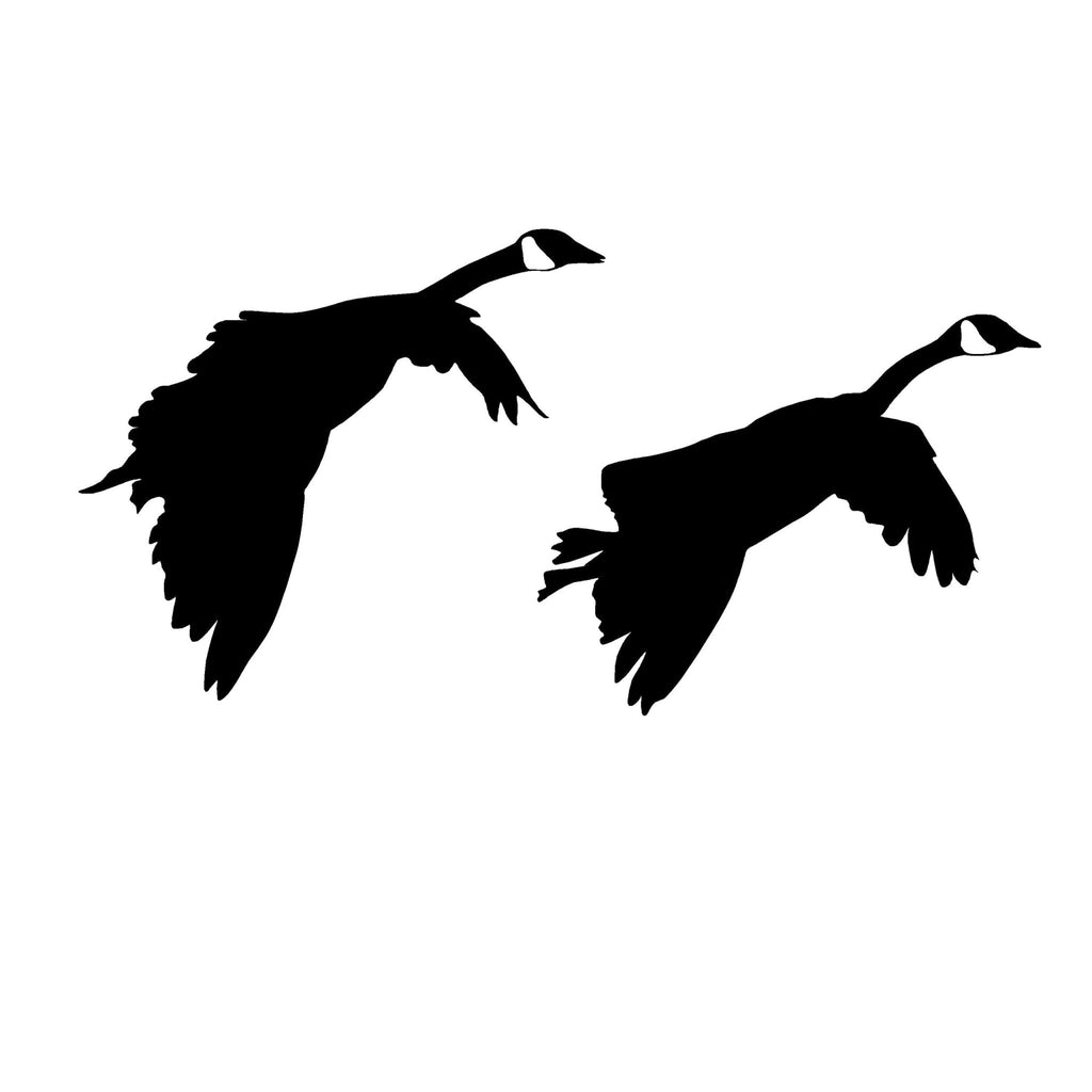 Pair of Geese Gliding In Hunting Decal - Geese Gliding In Hunting Sticker - 2019 - SNOODBANGER customs