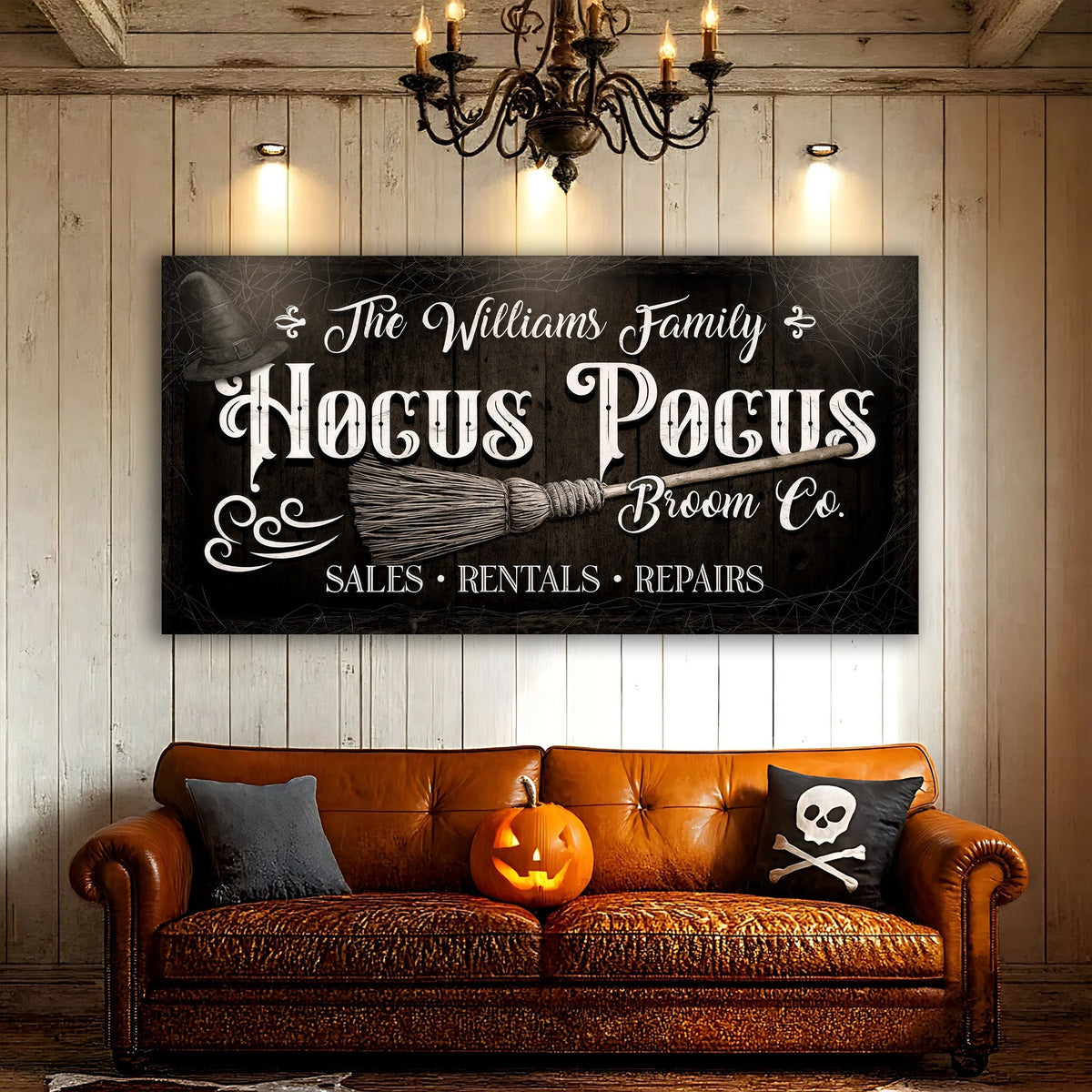 Personalized Hocus Pocus Broom Co. Wall Sign - SNOODBANGER customs