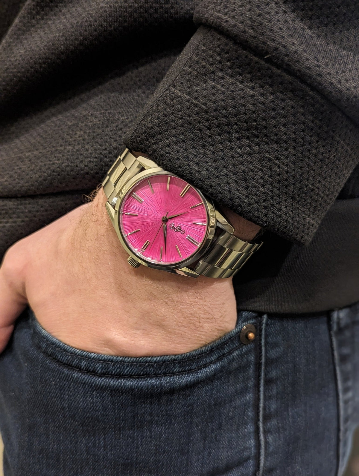 Pink Sunburst Watch - SNOODBANGER customs